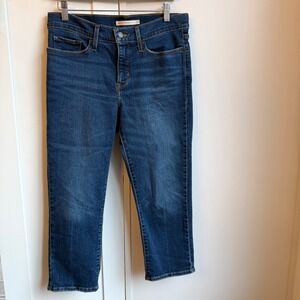 Levis 311 Shaping Skinny Capri Womens Size 29 Dark Wash Stretch Denim Y2K Summer